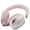 Guess Gcube Metallic Script Logo auriculares Bluetooth on-ear rosa