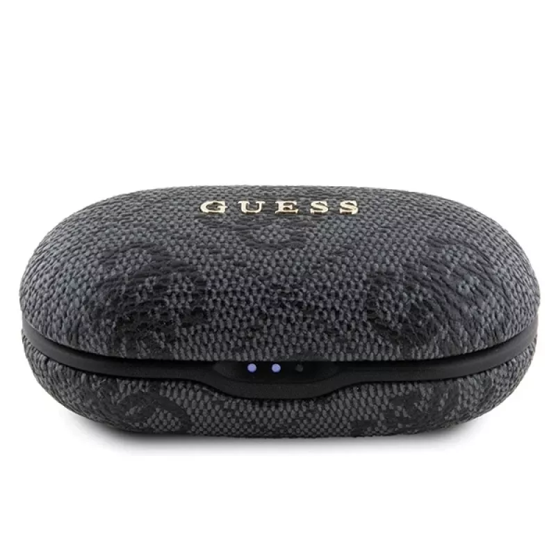 Guess 4G Metal Logo auriculares Bluetooth TWS ENC con estuche de carga (negro)