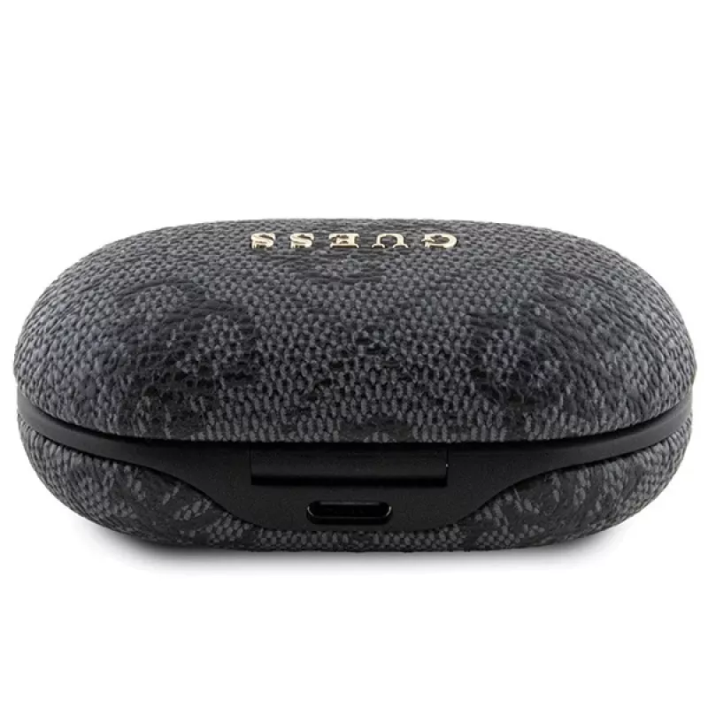 Guess 4G Metal Logo auriculares Bluetooth TWS ENC con estuche de carga (negro)
