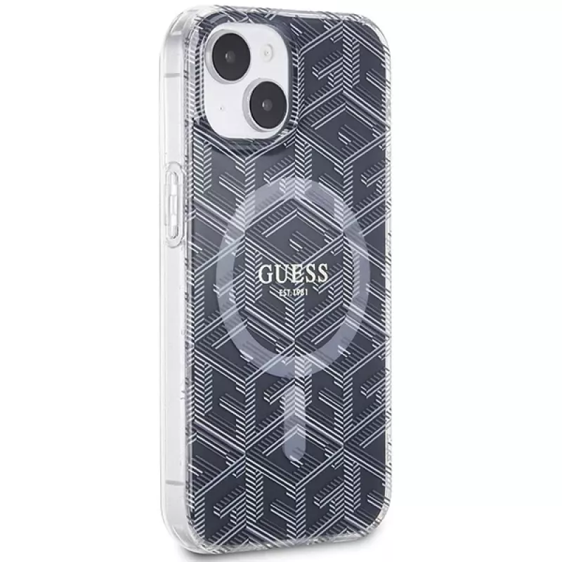 Guess GUHMP15MHGCUSTGK funda rígida GCube MagSafe para iPhone 15 Plus / 14 Plus 6,7