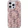 Guess GUHMP15LHGCUSTGP funda rígida IML GCube MagSafe para iPhone 15 Pro 6,1 inch rosa