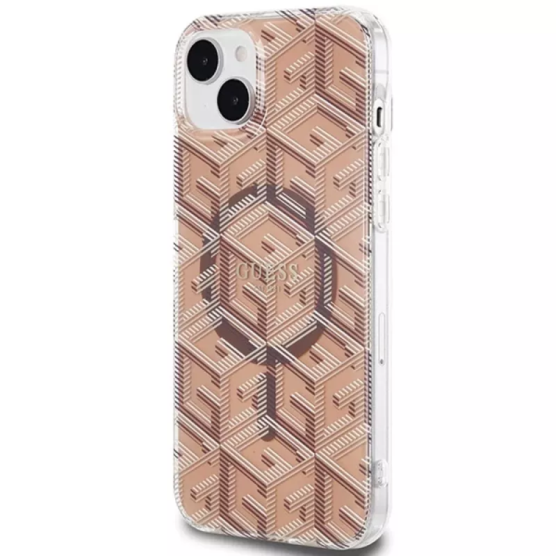 Guess GUHMP15MHGCUSTGW funda rígida GCube IML MagSafe para iPhone 15 Plus / 14 Plus 6,7