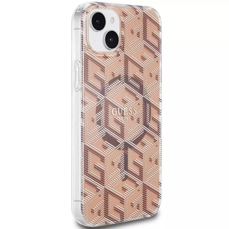 Guess GUHMP15MHGCUSTGW funda rígida GCube IML MagSafe para iPhone 15 Plus / 14 Plus 6,7