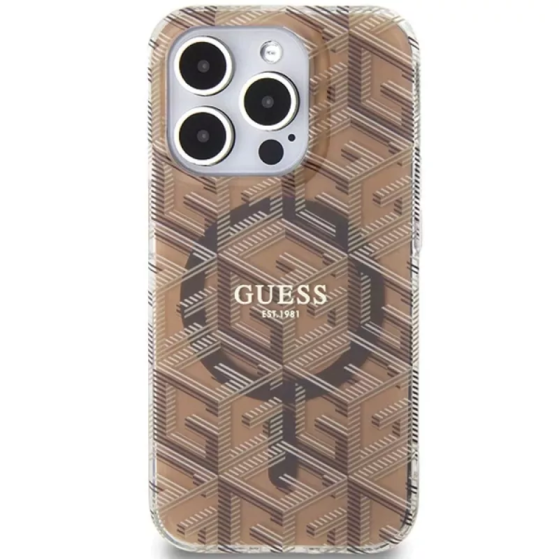 Guess funda rígida G-Cube IML MagSafe para iPhone 15 Pro 6,1