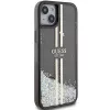 Guess GUHCP15MLFCSEGK funda rígida Liquid Glitter Gold Stripes para iPhone 15 Plus / 14 Plus 6,7