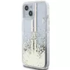 Guess GUHCP15MLFCSEGT funda rígida transparente Liquid Glitter Gold Stripes para iPhone 15 Plus / 14 Plus 6,7