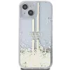 Guess GUHCP15MLFCSEGT funda rígida transparente Liquid Glitter Gold Stripes para iPhone 15 Plus / 14 Plus 6,7