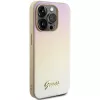 Guess GUHCP15LPSAIRSD funda rígida Saffiano Iridescent Script dorada para Apple iPhone 15 Pro 6,1 inch