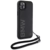 BMW funda rígida Signature Leather Wordmark para iPhone 15 / 14 / 13 6,1
