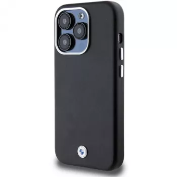 BMW funda MagSafe Signature Wrapped Metal negra para iPhone 14 Pro 6,1
