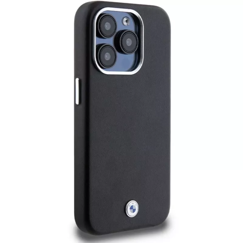 BMW funda MagSafe Signature Wrapped Metal negra para iPhone 14 Pro 6,1