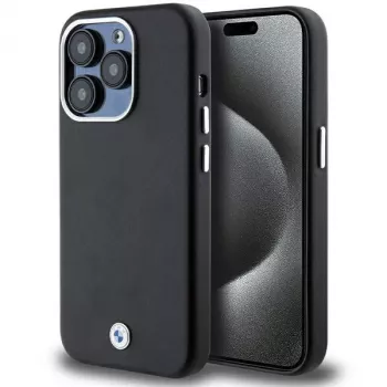 BMW funda MagSafe Signature Wrapped Metal negra para iPhone 14 Pro Max 6,7