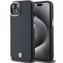 BMW funda MagSafe Signature Wrapped Metal negra para iPhone 15 / 14 / 13 6,1