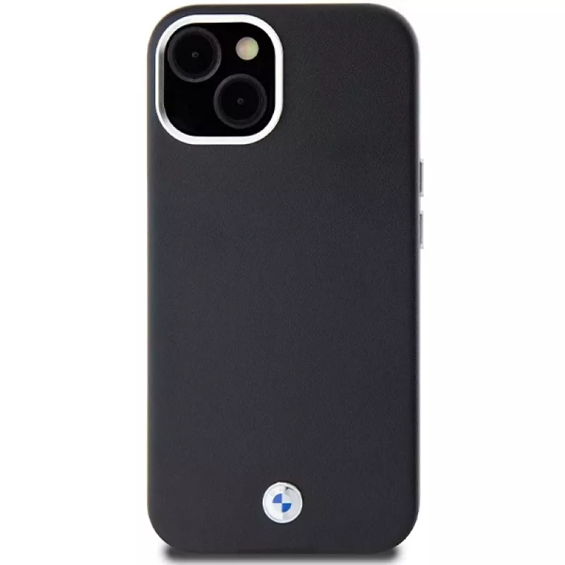 BMW funda MagSafe Signature Wrapped Metal M Collection negra para iPhone 15 Plus / 14 Plus