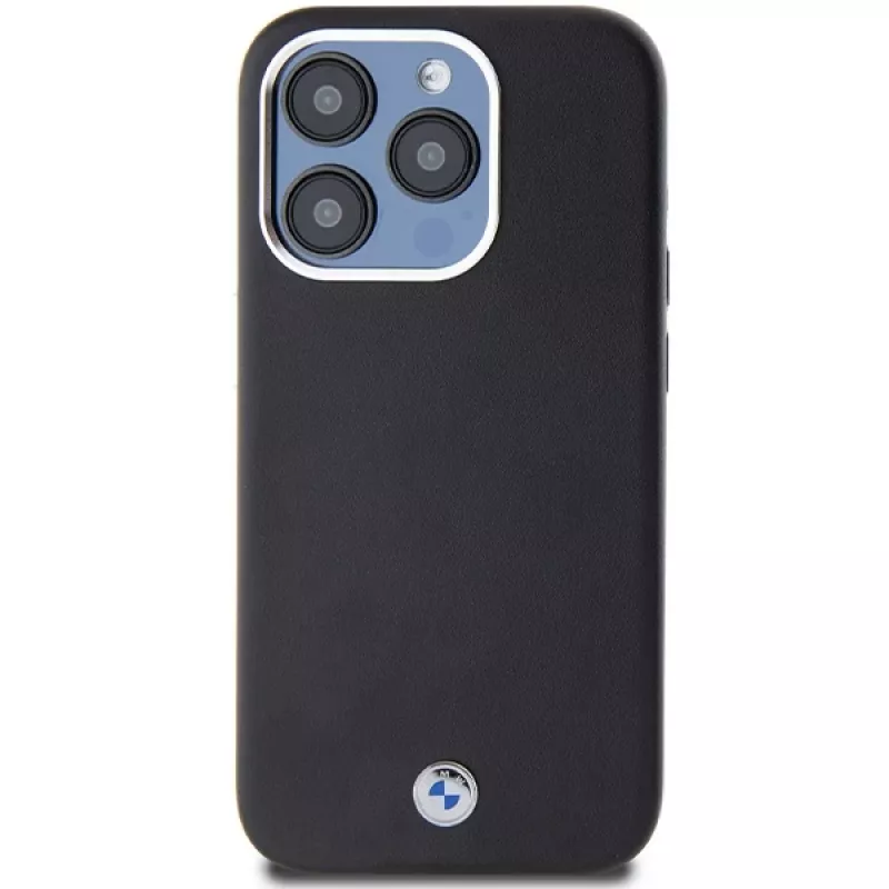 BMW funda MagSafe Signature Wrapped Metal negra para Apple iPhone 15 Pro 6,1