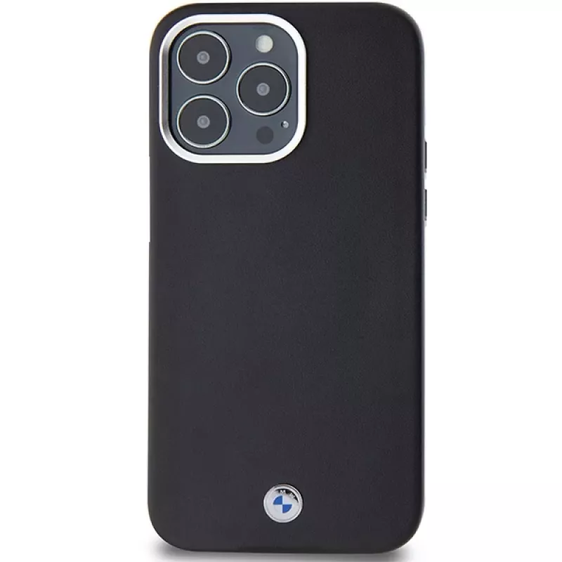 BMW funda MagSafe Signature Wrapped Metal negra para iPhone 15 Pro Max 6,7