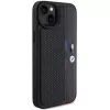 BMW funda rígida M Collection negra perforada Tricolor Line para iPhone 15 Plus / 14 Plus 6,7