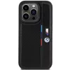 BMW funda rígida Perforated Tricolor Line negra para Apple iPhone 15 Pro 6,1