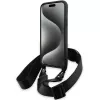 BMW funda rígida M Edition Carbon Stripe & Strap negra para iPhone 15 Plus / 14 Plus 6,7