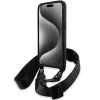 BMW BMHCP15L23PSCCK funda rígida negra M Edition Carbon Stripe & Strap para iPhone 15 Pro 6,1 inch