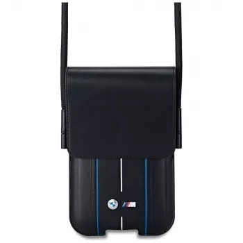 BMW bolsa para móvil Blue Stripes negra