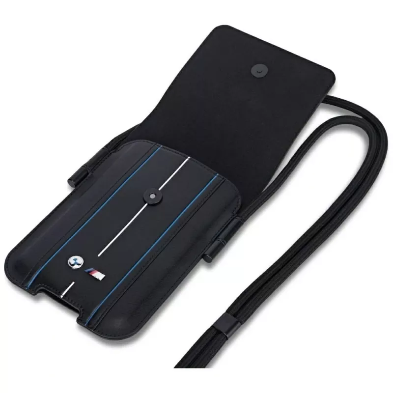 BMW bolsa para móvil Blue Stripes negra