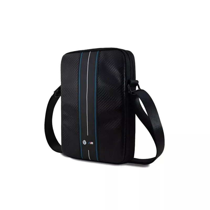 BMW M Motorsport Carbon Blue Stripes bolso bandolera para smartphone negro