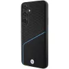 Funda rígida BMW Signature de piel texturizada y Line MagSafe para Samsung Galaxy S24, negra