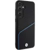 Funda rígida BMW Signature de piel texturizada y Line MagSafe para Samsung Galaxy S24, negra