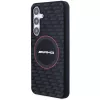 Funda rígida AMG AMHMS24S23SMRK de silicona Carbon Pattern MagSafe para Samsung Galaxy S24 (S921) negra