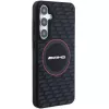 Funda rígida AMG AMHMS24S23SMRK de silicona Carbon Pattern MagSafe para Samsung Galaxy S24 (S921) negra