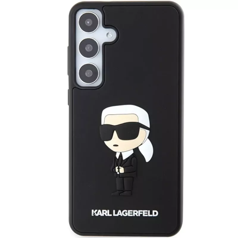 Funda rígida Karl Lagerfeld KLHCS24M3DRKINK 3D Rubber Ikonik para Samsung Galaxy S24+ negra