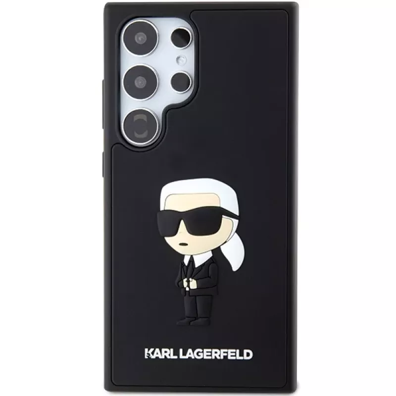 Funda rígida Karl Lagerfeld KLHCS24L3DRKINK 3D Rubber Ikonik para Samsung Galaxy S24 Ultra - negra