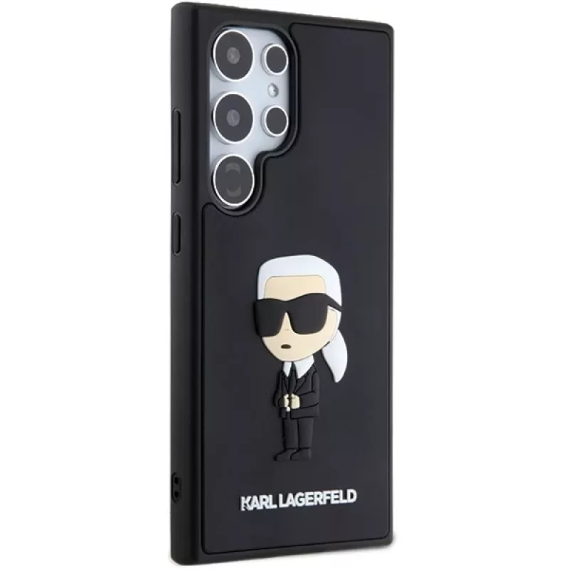Funda rígida Karl Lagerfeld KLHCS24L3DRKINK 3D Rubber Ikonik para Samsung Galaxy S24 Ultra - negra
