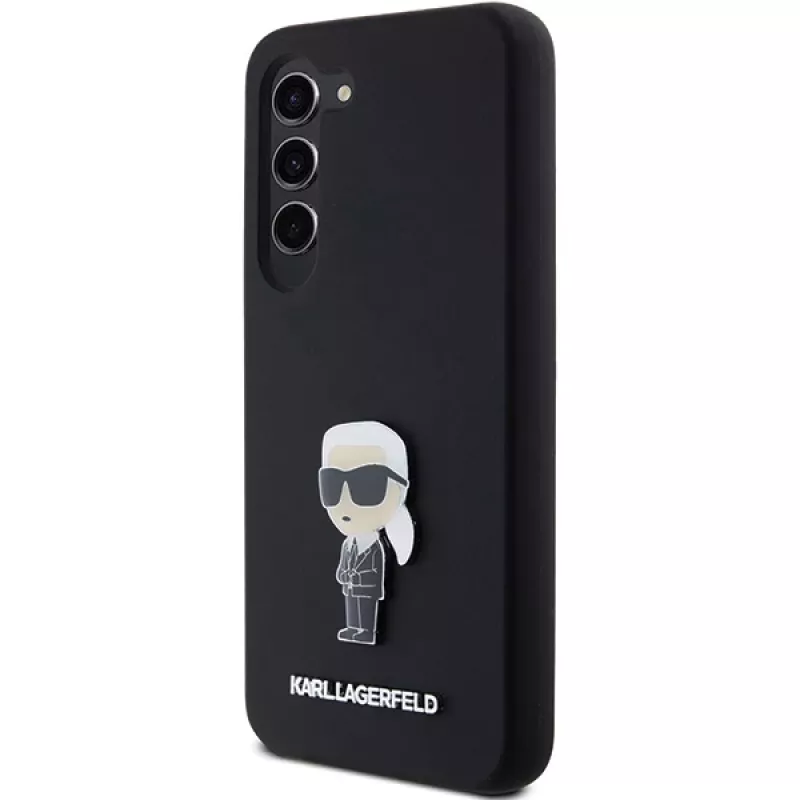 Funda de silicona Karl Lagerfeld Ikonik Metal Pin para Samsung Galaxy S23 - negra