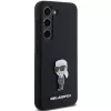 Funda de silicona Karl Lagerfeld KLHCS23MSMHKNPK Ikonik Metal Pin para Samsung Galaxy S23+ negra