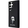 Funda de silicona Karl Lagerfeld KLHCS23LSMHKNPK Ikonik Metal Pin para Samsung Galaxy S23 Ultra, negra