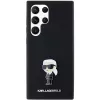 Funda de silicona Karl Lagerfeld KLHCS23LSMHKNPK Ikonik Metal Pin para Samsung Galaxy S23 Ultra, negra