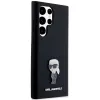 Funda de silicona Karl Lagerfeld KLHCS23LSMHKNPK Ikonik Metal Pin para Samsung Galaxy S23 Ultra, negra