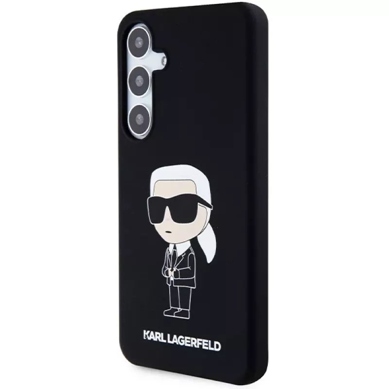 Funda de silicona Karl Lagerfeld KLHCS24MSNIKBCK Ikonik para Samsung Galaxy S24+ (SM-S926) - negra