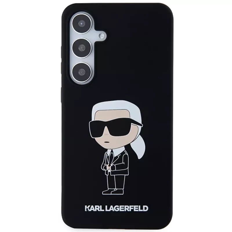 Funda de silicona Karl Lagerfeld KLHCS24MSNIKBCK Ikonik para Samsung Galaxy S24+ (SM-S926) - negra