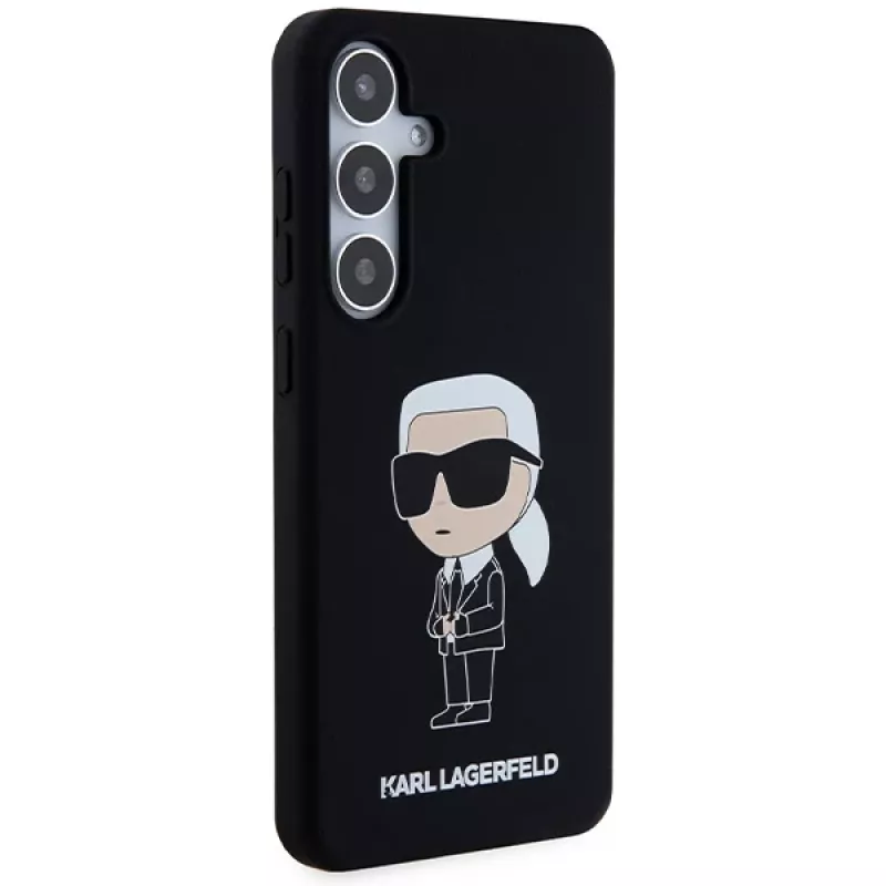 Funda de silicona Karl Lagerfeld KLHCS24MSNIKBCK Ikonik para Samsung Galaxy S24+ (SM-S926) - negra