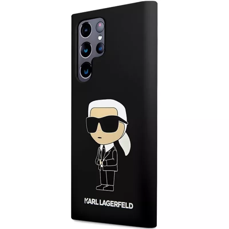 Funda de silicona Karl Lagerfeld Ikonik para Samsung Galaxy S24 Ultra - negra