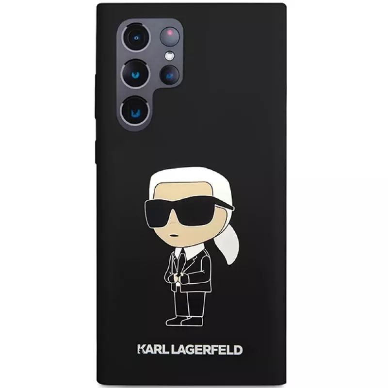 Funda de silicona Karl Lagerfeld Ikonik para Samsung Galaxy S24 Ultra - negra