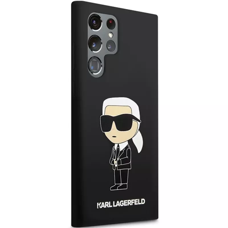 Funda de silicona Karl Lagerfeld Ikonik para Samsung Galaxy S24 Ultra - negra