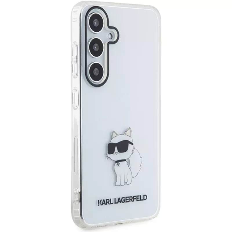 Funda rígida Karl Lagerfeld KLHCS24SHNCHTCT S24 S921 transparente IML Choupette para Samsung Galaxy S24