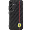 Funda rígida Ferrari FEHCS24SN3DUR S24 S921 negra Carbon Printed Line para Samsung Galaxy S24
