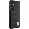 Funda rígida Ferrari FEHCS24SN3DUR S24 S921 negra Carbon Printed Line para Samsung Galaxy S24