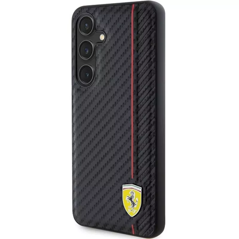 Funda rígida Ferrari FEHCS24MN3DUR S24+ S926 negra Carbon Printed Line