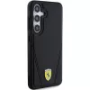 Funda rígida Ferrari FEHMS24SP3BAK S24 S921 negra Hot Stamp V Lines MagSafe
